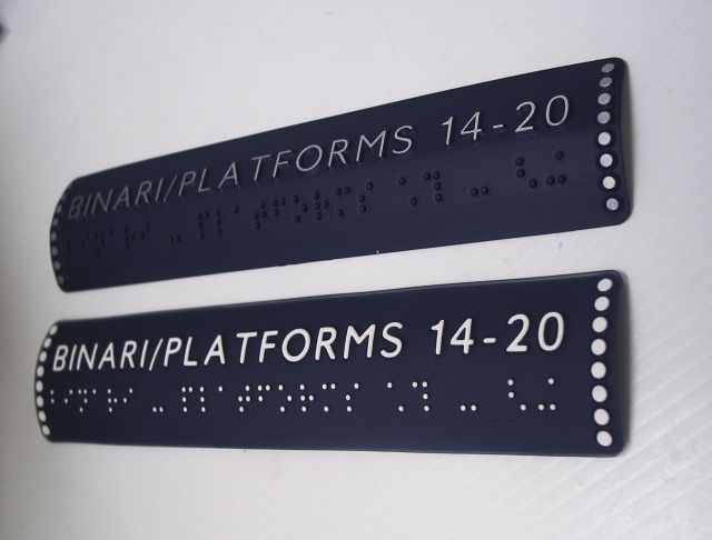 Mappa braille mancorrenti in plexiglass
