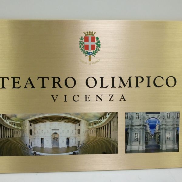 Targa in ottone Teatro Olimpico Vicenza