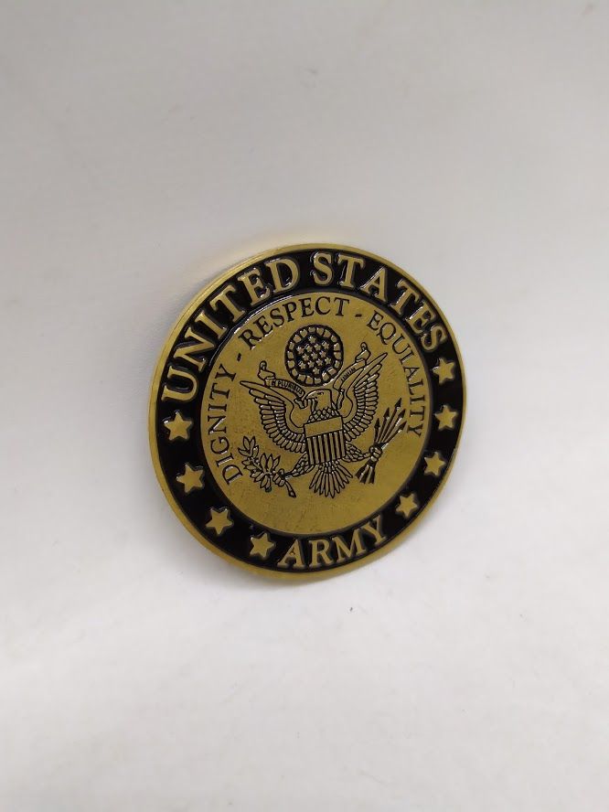 Moneta in ottone incisa United States Army