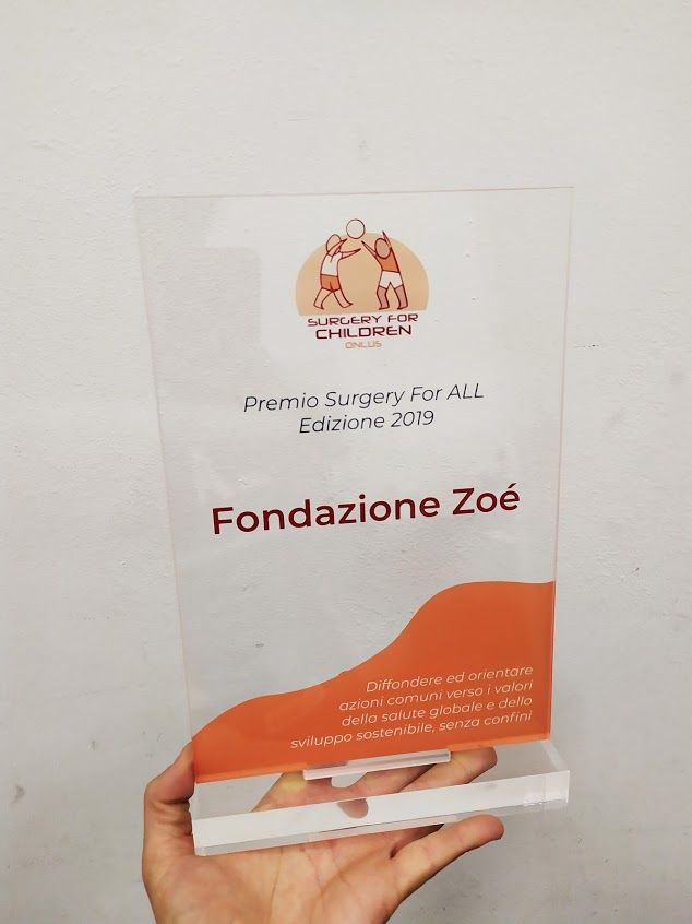Trofeo In Plexiglass Fondazione Zoé Stampato