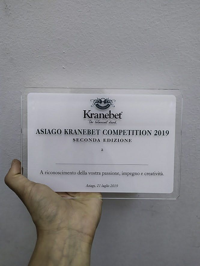  Trofeo Targa In Vetro Con Stampa Digitale per Asiago Kranebet Competition 2019